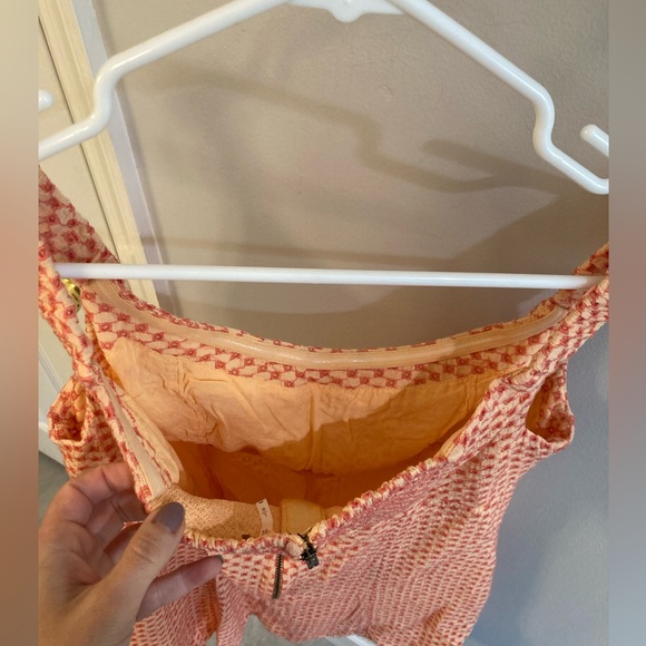 Free People Berry Kiss Mini Dress Peach Size large - Picture 6 of 7